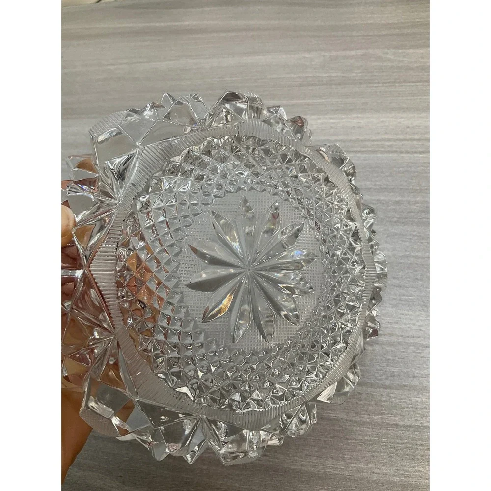 VINTAGE‎ CRYSTAL ASHTRAY HEAVY